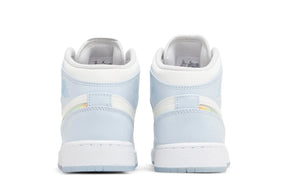 Air Jordan 1 Mid Glitter Swoosh Azul